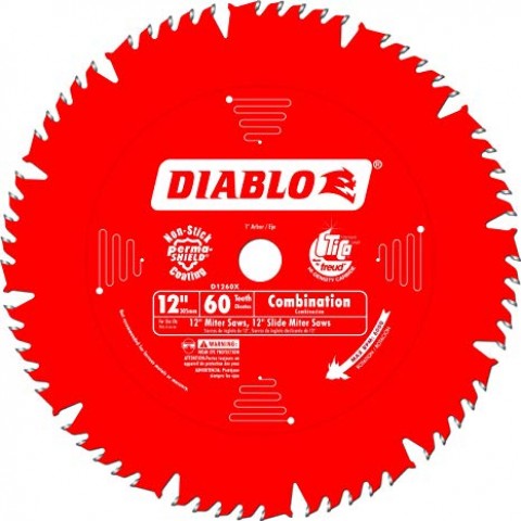 12 in X 60 Tooth Finishing Diablo Saw Blade  ** CALL STORE FOR AVAILABILITY AND TO PLACE ORDER **